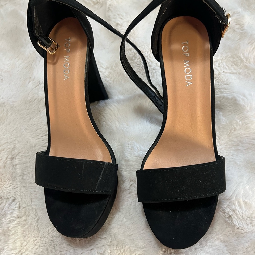 TOP Moda Women's Elegant Black Heels